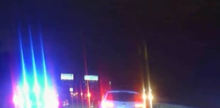 Shock footage shows moment drink-driver rammed by police car on M3