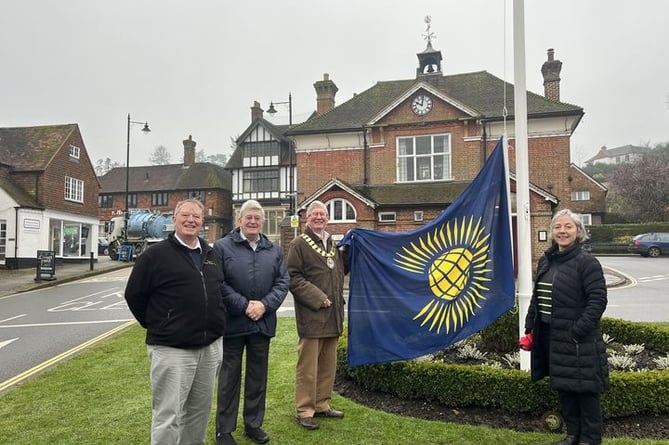 Cllr Jerome Davidson raises flag for Commonwealth Day