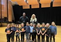BBC Gladiator 'Phantom Menace' visits performing arts students