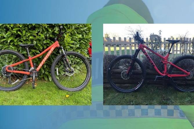 Pictures of the two bikes stolen from Haslemere