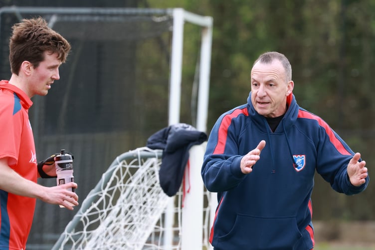 Ian Jennings (right) has stepped down from his role at Aldershot & Farnham Hockey Club (Photo: Steve Tarsey)