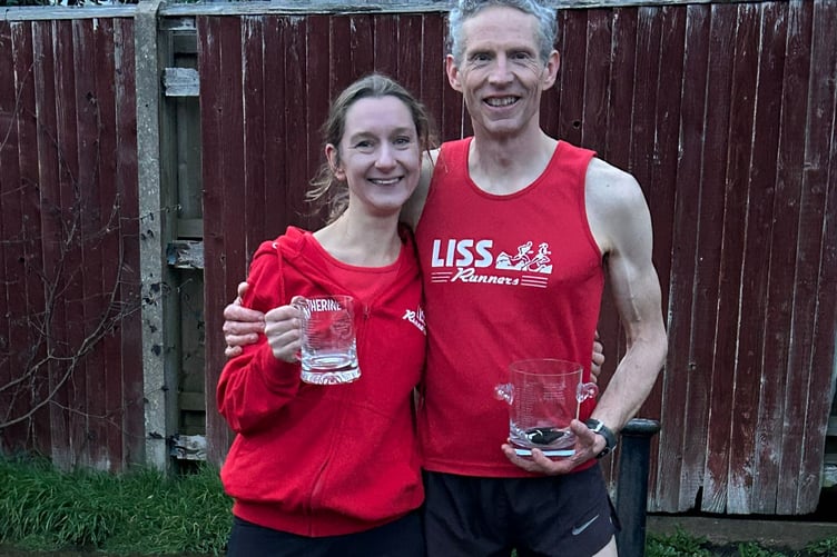 Liss Runners 2024 club champions Catherine Seagar and Chris Dettmar
