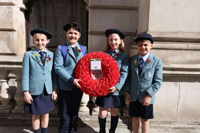 St Ives pupils Attending The Wreath Laying Ceremony at the Cenotaph, Whitehall, London.