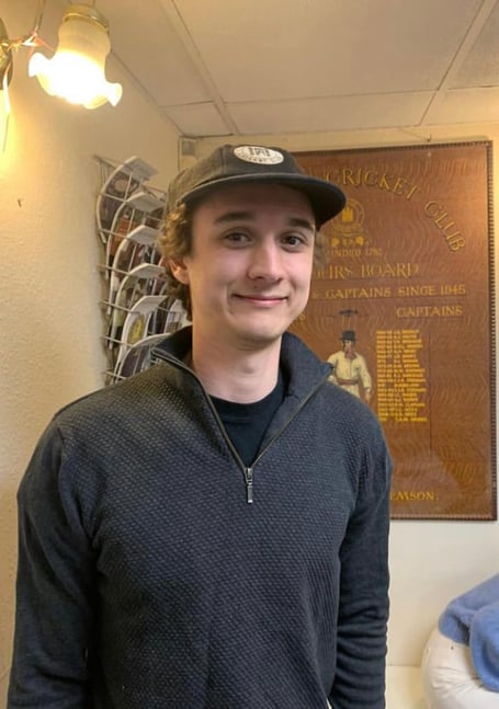 Farnham skipper and man-of-the-match Henry Beattie