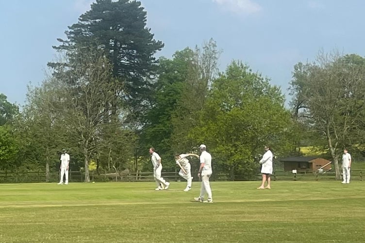Petersfield third team bowler Adam Kidd in action against Bentworth