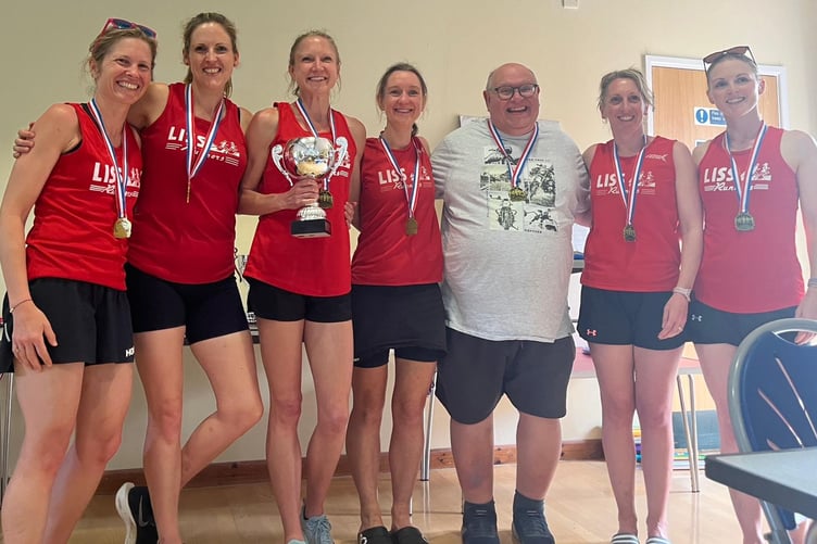 Sarah Page (left), Gemma Sills, Caroline Brown, Catherine Seagar, Robin Greenfield, Nicky Thorneycroft and Emma Burrows