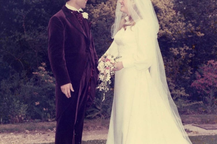 John & Gillian on their wedding day in 1974