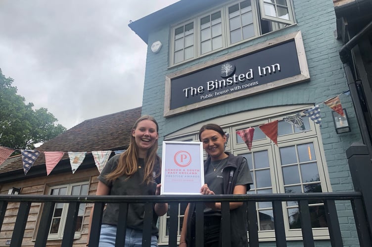 The Binsted Inn has been named Pub of the Year 2024/2025 for London and South East England by the Prestige Awards (Photo: Binsted Inn)