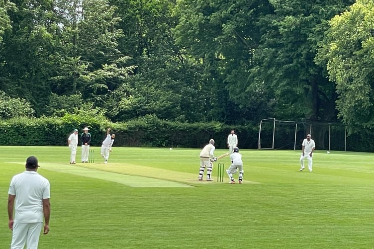 Action from Petersfield third team's 165-run defeat against Basingstoke & North Hants' fifth team
