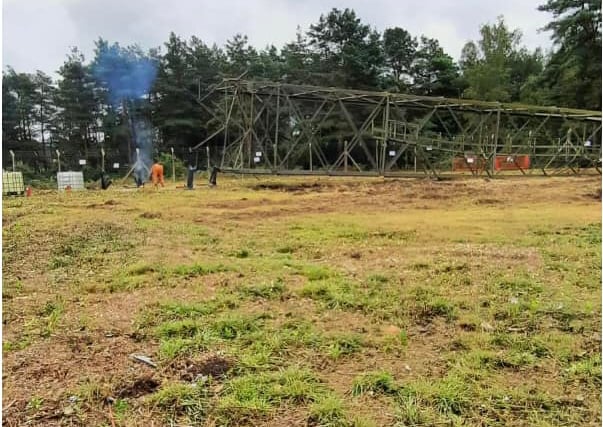 Timber! Transmission over as tower comes down