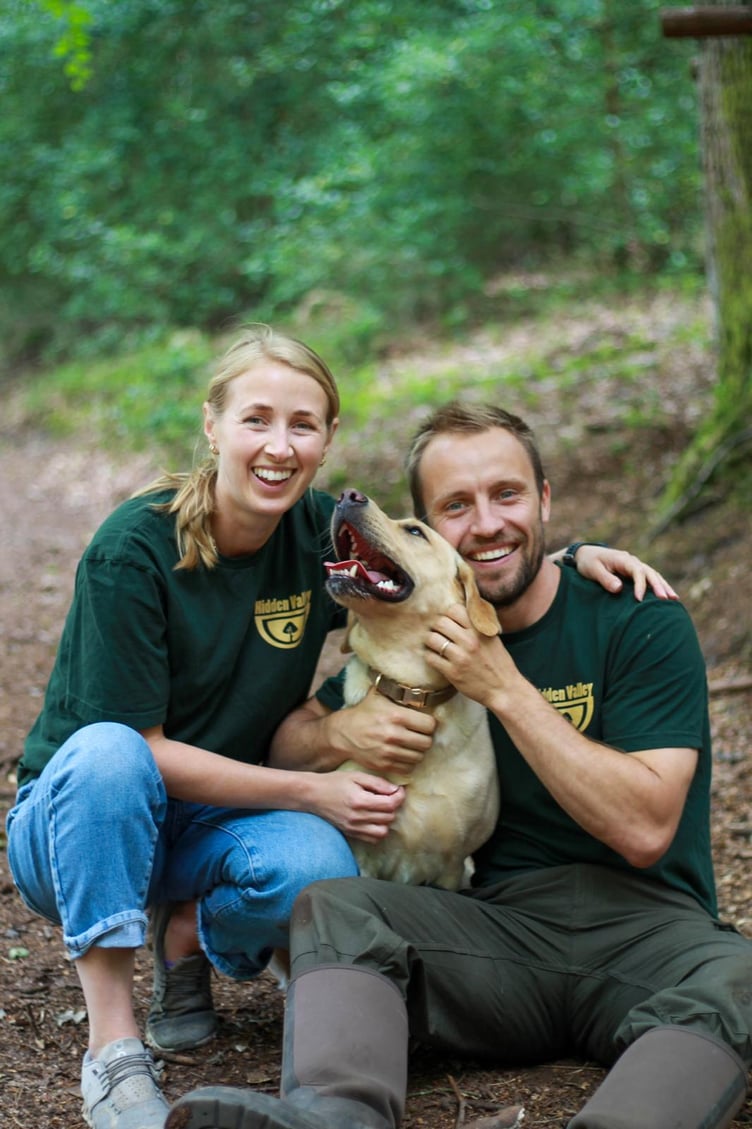 Kat, Matt and Nala - the family behind Hidden Valley Grayshott