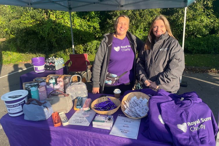 Royal Surrey Charity stall at Farnham Charity Bike Ride 2024