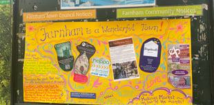 Unknown artist lights up council noticeboard