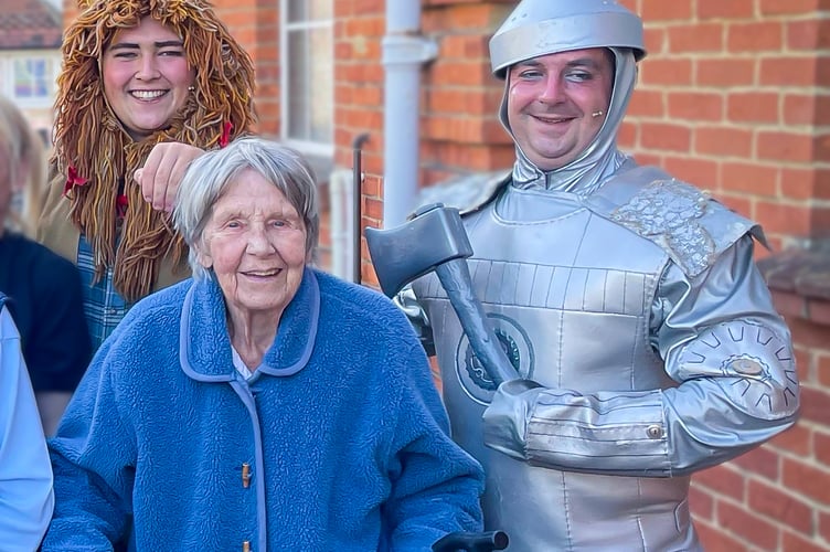 Mary Worgan, Redcot Resident with The Lion & Tin Man