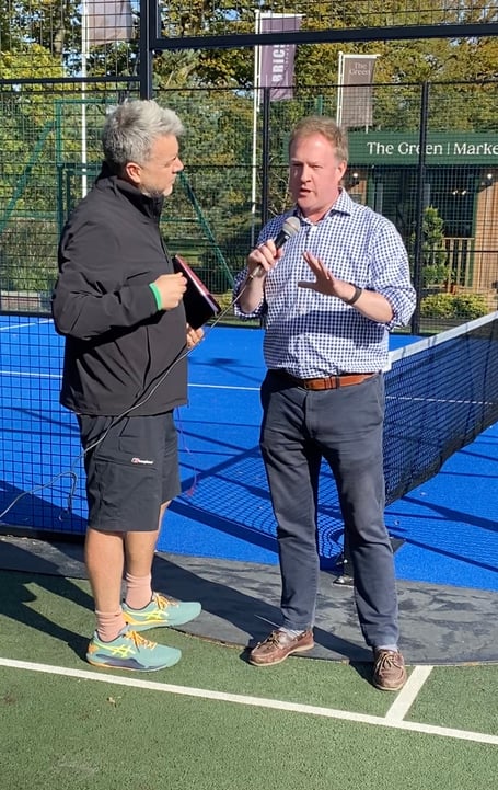 Greg Stafford Star Padel Launch Bordon