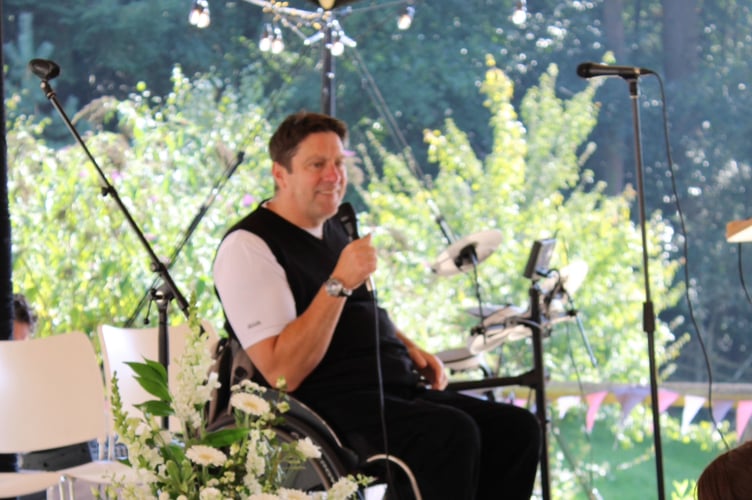 Talan Skeels-Piggins gives speech at Undershaw's 20th anniversary celebrations