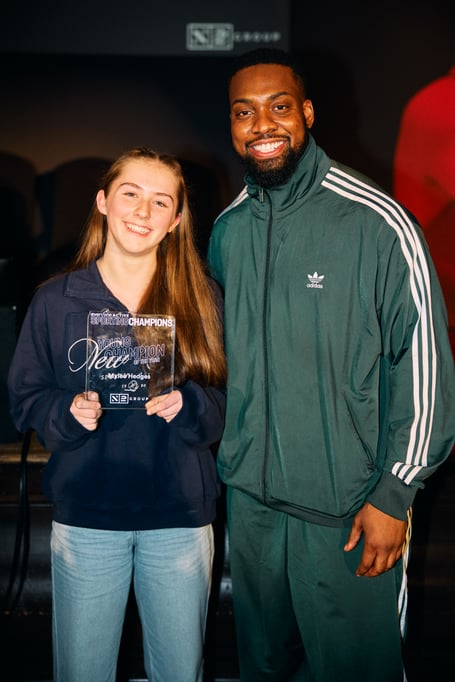 Mylee Hedges (left) with Lutalo Muhammad