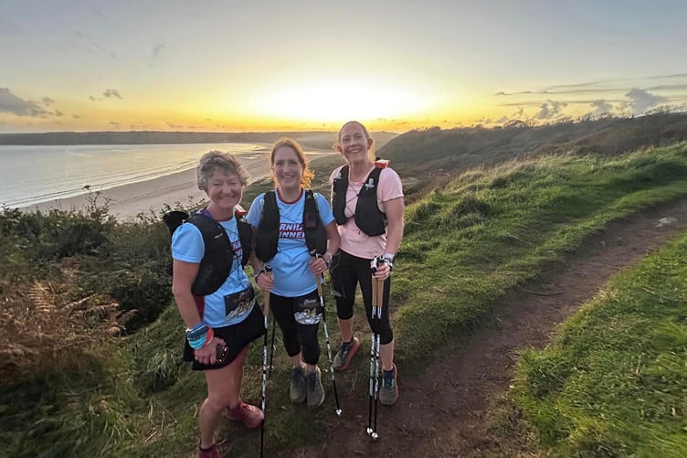 Linda Tyler, Colette Grist and Tanya Bricknell pause for a quick photo