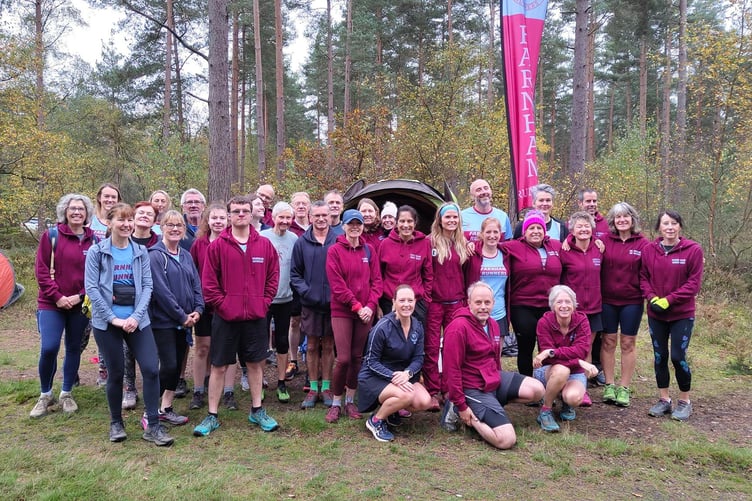 Farnham Runners at the Benyon's Inclosure cross country race