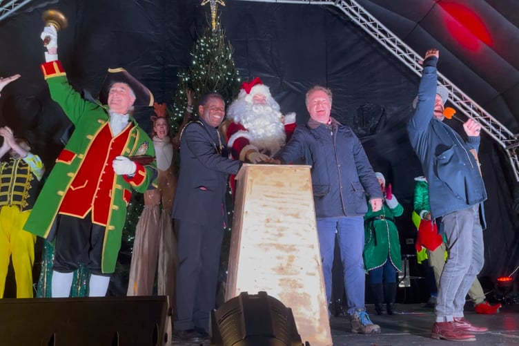 The moment the lights were lit up at Gostrey Meadow