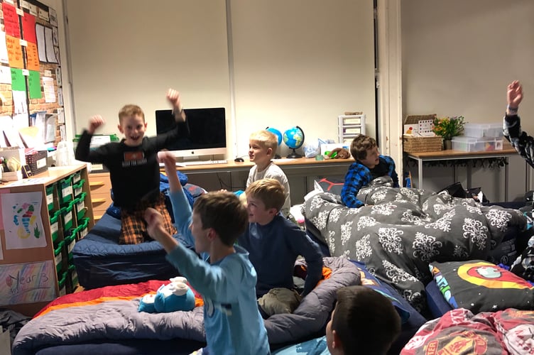 Pupils at Fernhurst Primary School enjoy a super-sized sleepover