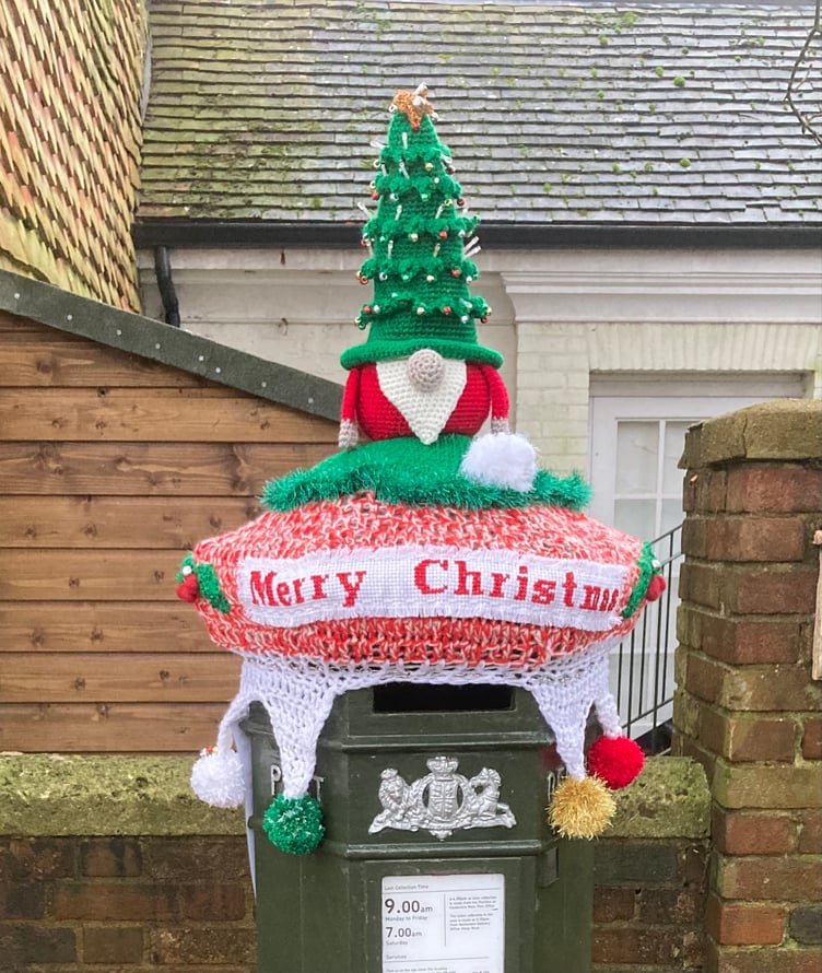 This little gnome is working hard to raise money for Cancer Research UK