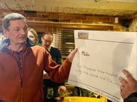 VIDEO: Residents bid a merry farewell to beloved delivery driver 