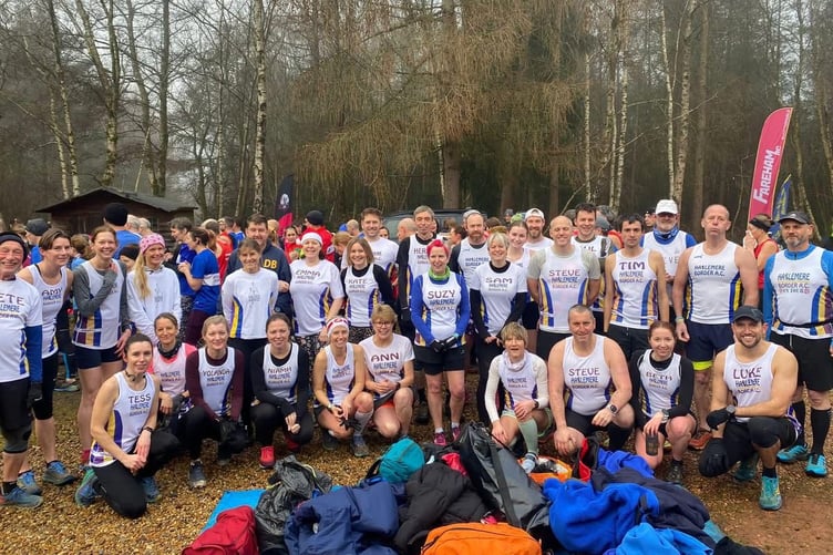 Haslemere Border Athletics Club's cross country team pictured at Alice Holt