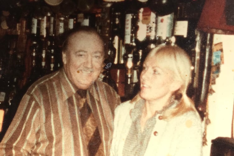 Bill Wright on the bar at the bear and ragged in Wrecclesham