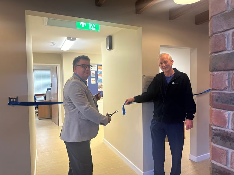 Cllr Oliver Leach and Dr Phil Ridsdill Smith open new rooms at health centre