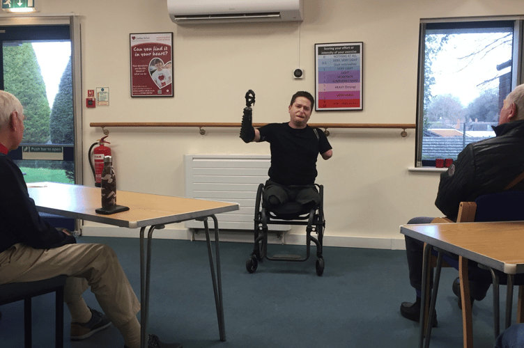 Alex Lewis talks to Alton Stroke Support Group, Cardiac Rehab, Alton, January 6th 2025.