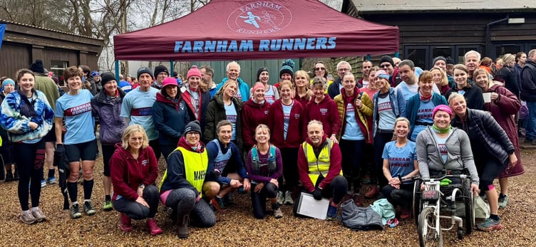 Farnham Runners before the Alice Holt cross country