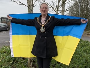 Ukrainian flag raised at EHDC offices in show of solidarity