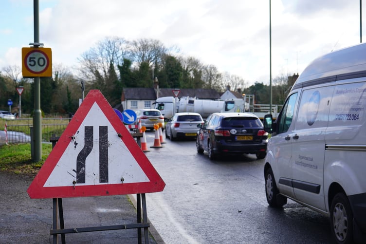 Traffic at Shepherd and Flock roundabout