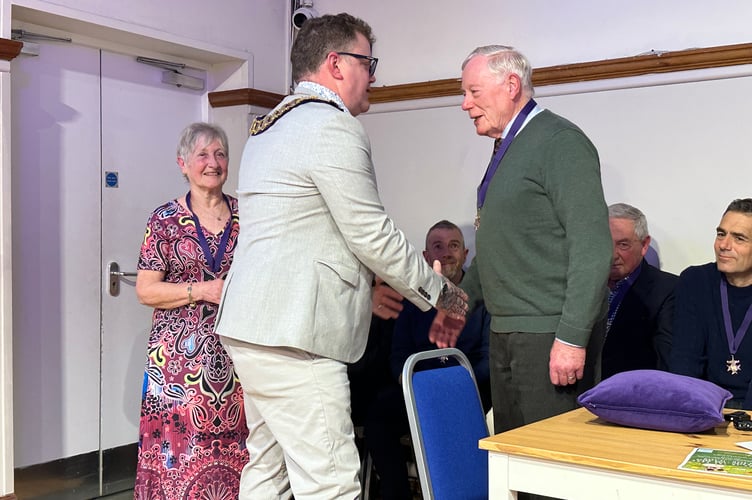 Vanessa and Michael Warr were honoured for their nine years of service at Haslewey