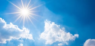 Sunny day today partly cloudy tomorrow