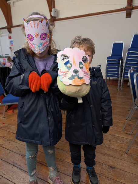 Mask making at Haslemere Museum 