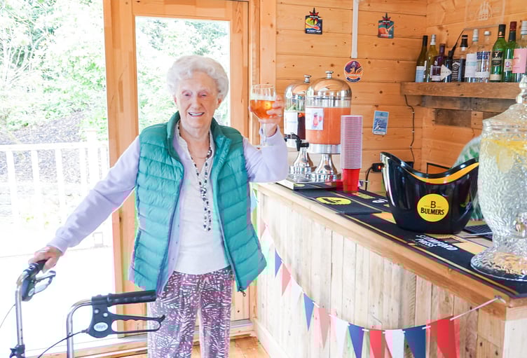 Redcot Resident, Joyce Douglas at The Redcot Arms