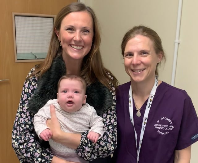 Farnham mum saved by NHS after losing 13 litres of blood