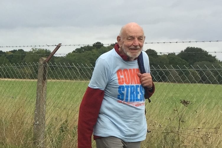 Colonel Leslie Clark of Normandy plans to walk 100 miles.