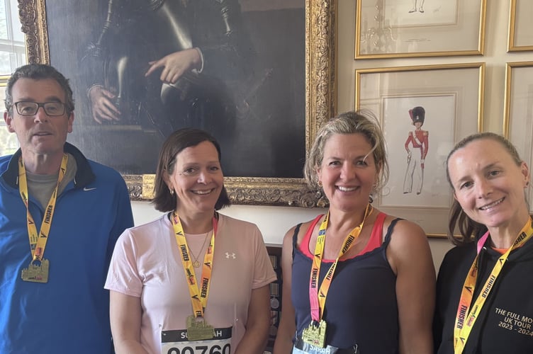 Charity runners Bill Mills, Suzannah Cryer, Sarah Bagshaw and Claire Kenwright were joined by Georgie Hunter for the half-marathon