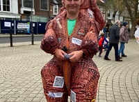 WATCH: Dancing, dinosaurs and determination: Man walks miles for MND