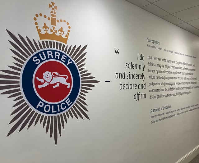 Surrey police officer spared jail for misconduct