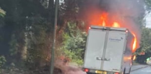 Lorry erupts in flames in Hindhead: No injuries reported