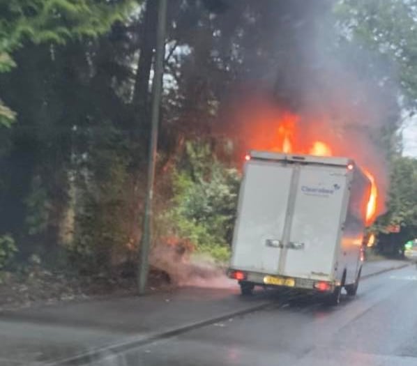 Lorry erupts in flames in Hindhead: No injuries reported