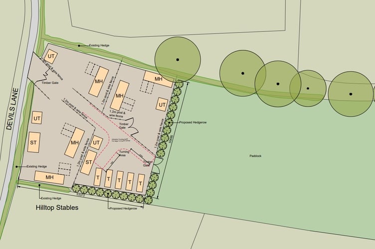Existing Gypsy and Traveller site at Hill Top Stables, Devil's Lane, Liphook - WS Planning and Architecture