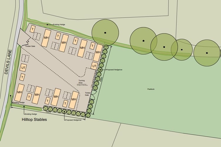 Hill Top Stables proposed site - WS Planning and Architecture