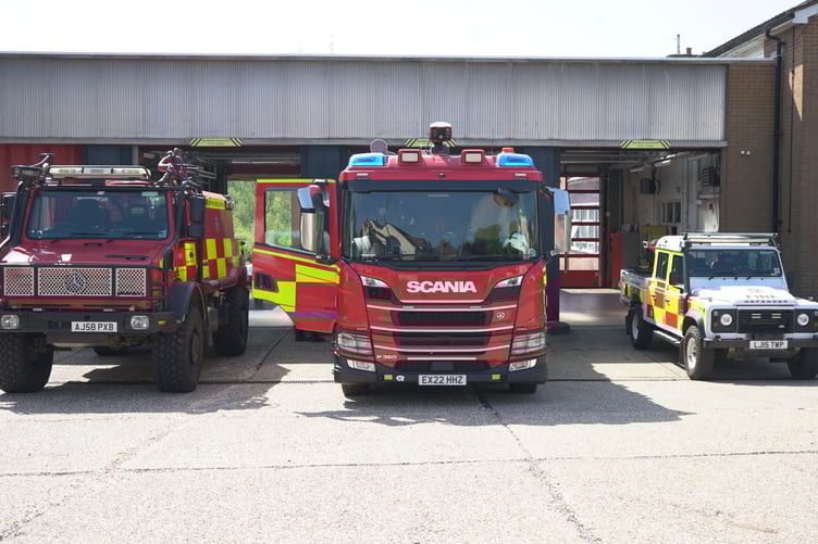 Surrey Fire and Rescue vehicles