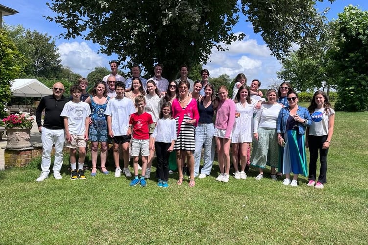 Catriona Tremlett from Haslemere with her family.