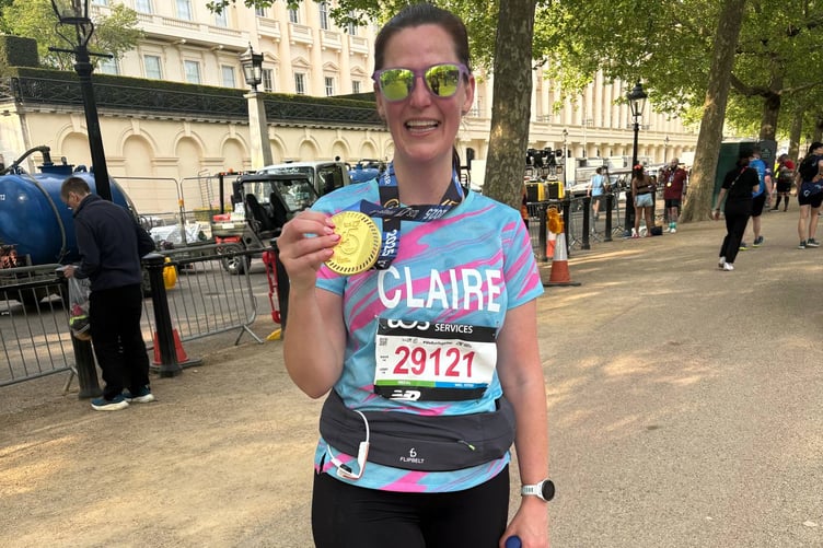 Claire Arnott with her medal